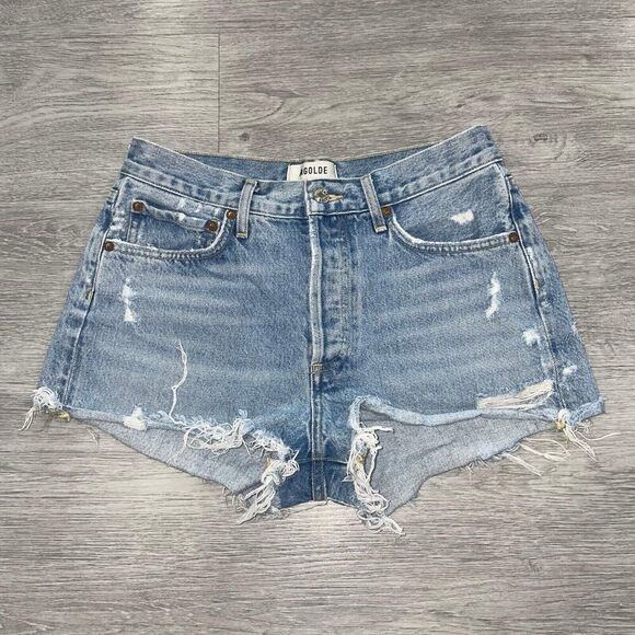 Agolde Shorts Women's 26 Parker Vintage Cut Off Swapmeet Denim Jean Button Fly